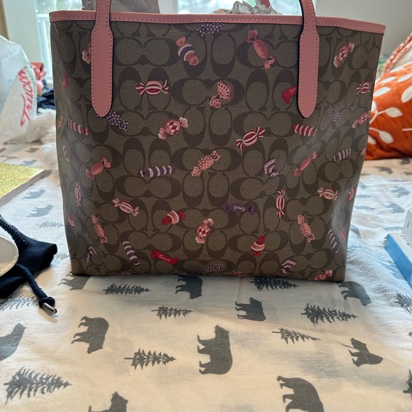 Coach Pink and Brown Tote Bag - Picture 5 of 14
